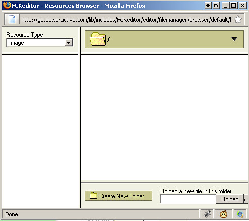 Outdated FCKeditor file manager showing exposed directory