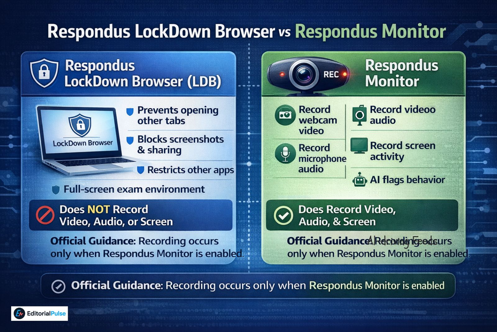 Respondus LockDown Browser vs Respondus Monitor 