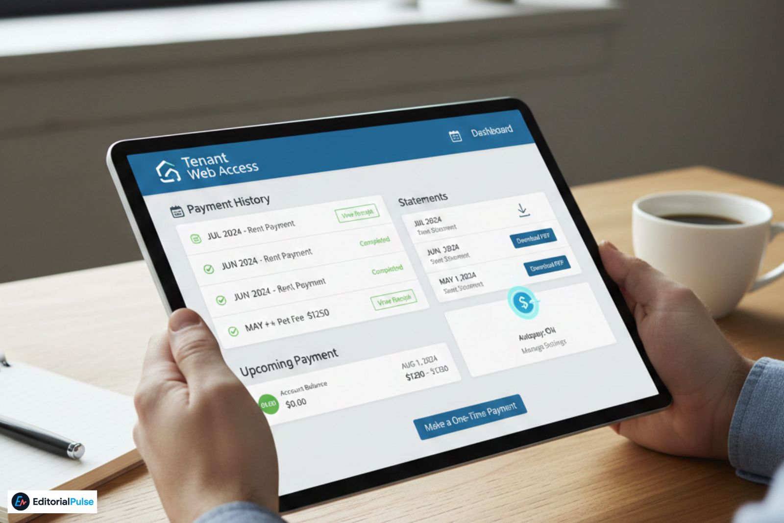 Using Tenant Web Access to Pay Rent