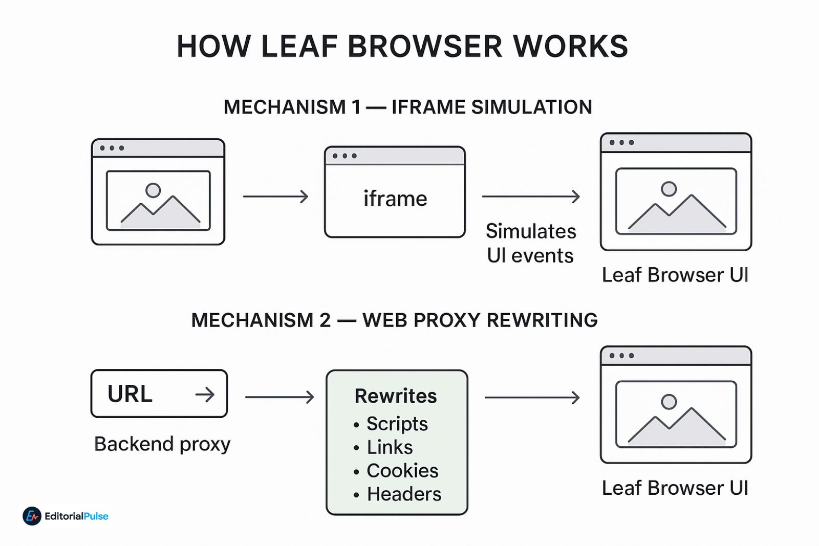 how leaf browser works